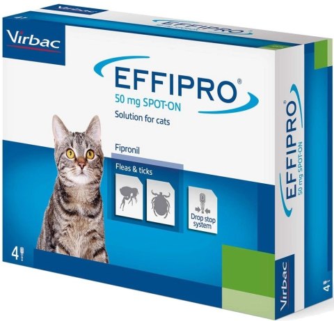 Virbac Effipro Spot-On Dla Kotów 4x0,5ml